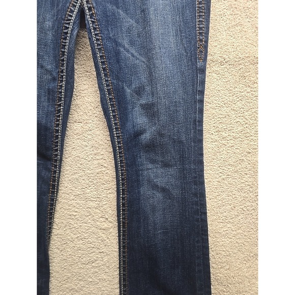 Rock Revival Patti Boot Cut Studs Womens Jeans Staight 28 Low Rise - Picture 11 of 16